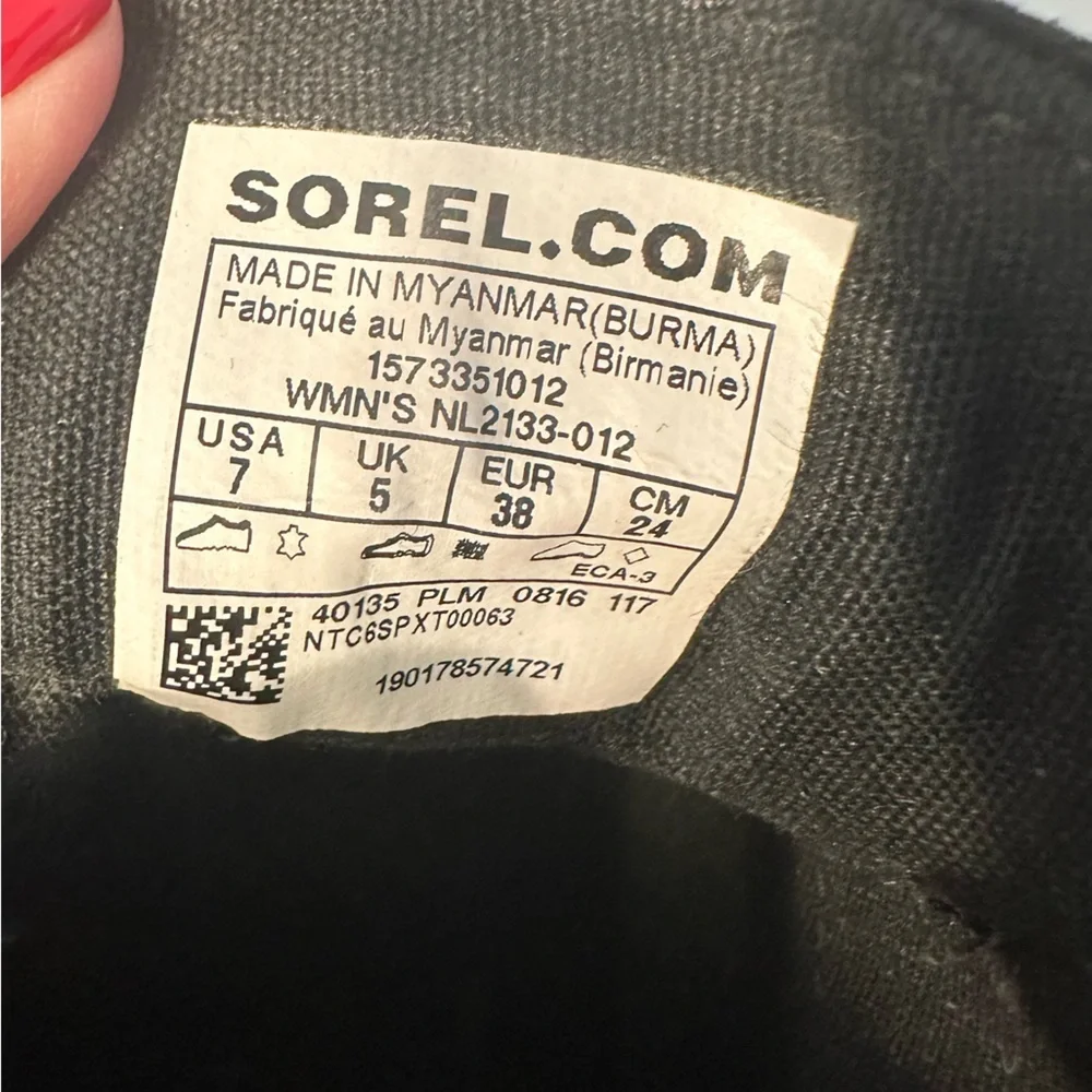 Sorel Out N About Waterproof Black Duck Boots Sz 7